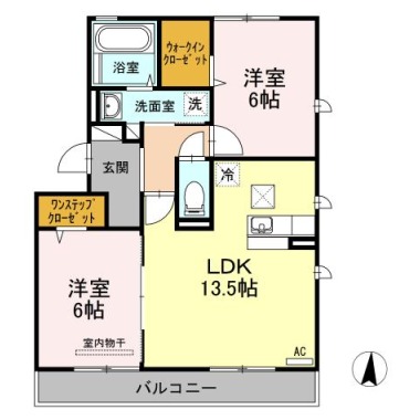 カルチェ Asuka 301の間取り図