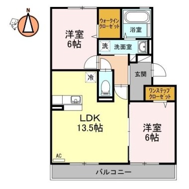 カルチェ Asuka 302の間取り図