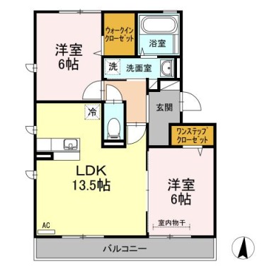 カルチェ Asuka 305の間取り図