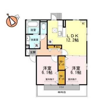 ドルチェ 102の間取り図