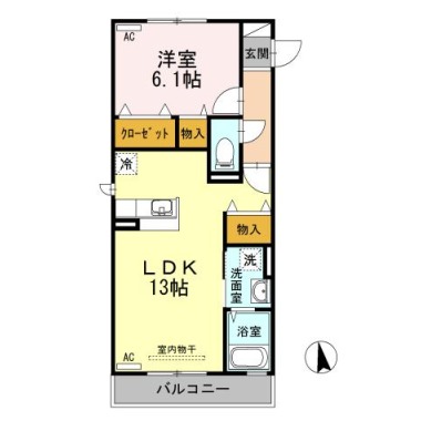 リルシア 206の間取り図