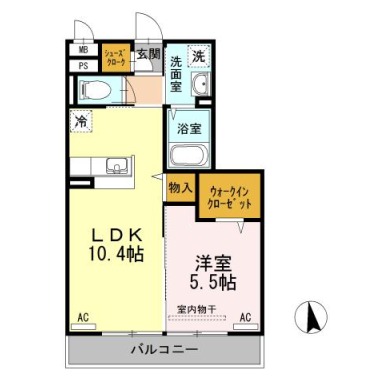 リルシア 303の間取り図