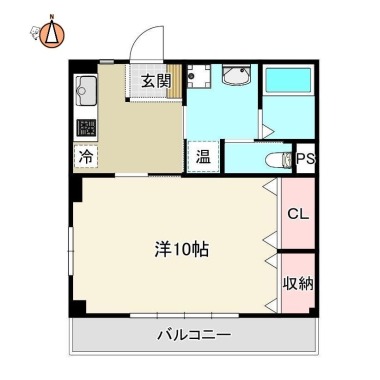 南佐古五番町 アパート 1K 201の間取り図