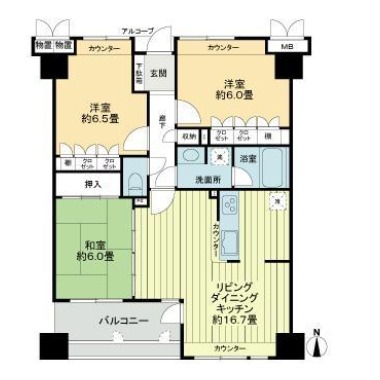 サーパス吉野本町 505の間取り図