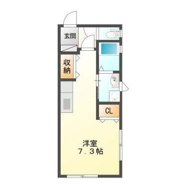 田宮町灘 アパート 1R 101の間取り図