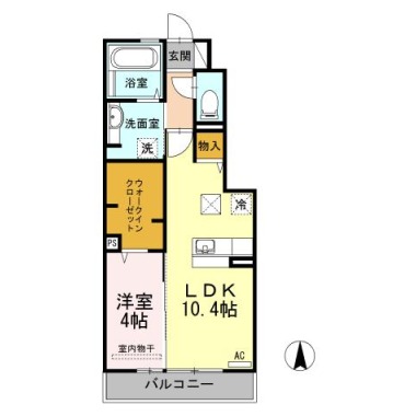 イーグレット 102の間取り図