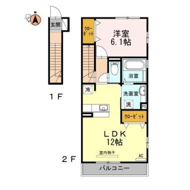 イーグレット 201の間取り図