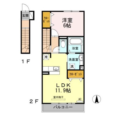 イーグレット 203の間取り図
