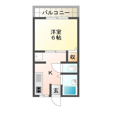 南島田町 アパート 1K 101の間取り図