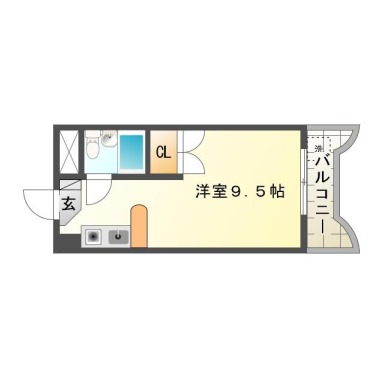 南前川町 マンション 1K 202の間取り図