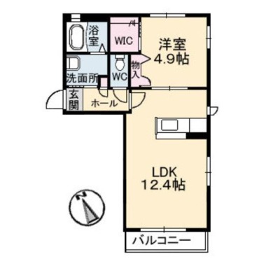 リブライフ春日 201の間取り図