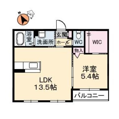 リブライフ春日 202の間取り図