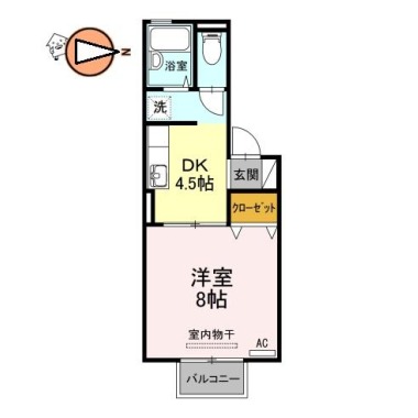 シャトル沖浜 C202の間取り図