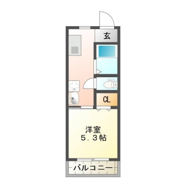 セジュール出来島 302の間取り図