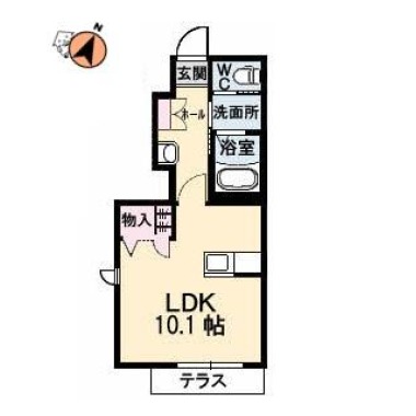 クラヴィエSako 101の間取り図