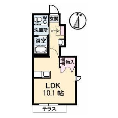 クラヴィエSako 102の間取り図