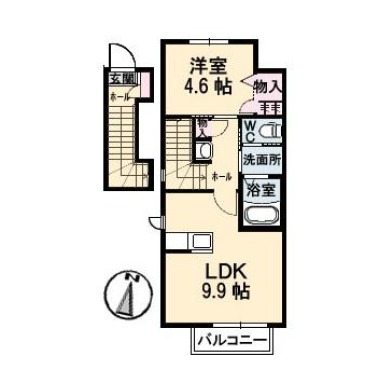 クラヴィエSako 201の間取り図