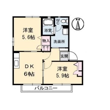 ヴィラージュマルイ A棟 A202の間取り図