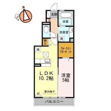 フレシールウッド 102の間取り図