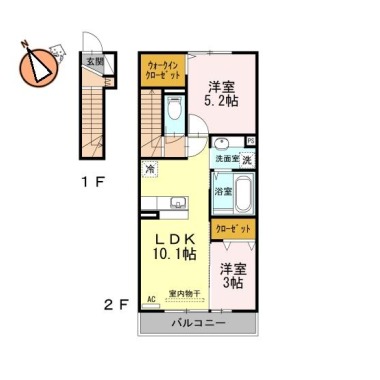 フレシールウッド 202の間取り図