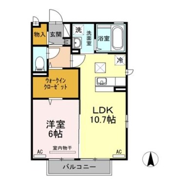 フィオーレ沖浜II 201の間取り図