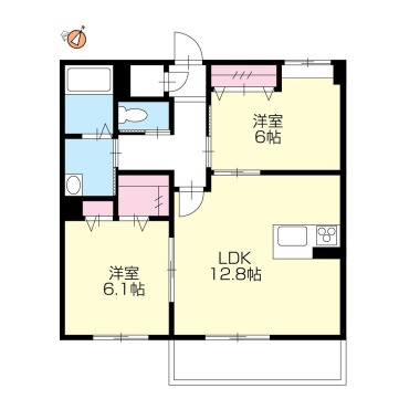 BEREO KAWANO 105の間取り図