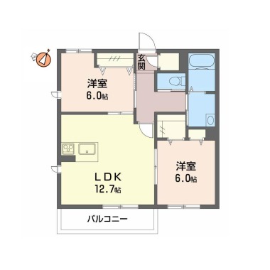 BEREO.KAWANO 306の間取り図