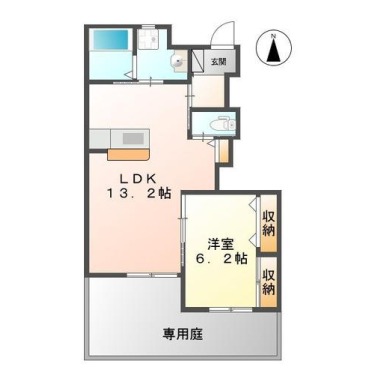 ビニグリーン末広 103の間取り図