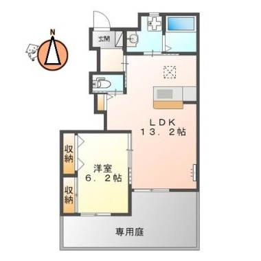 ビニグリーン末広 105の間取り図