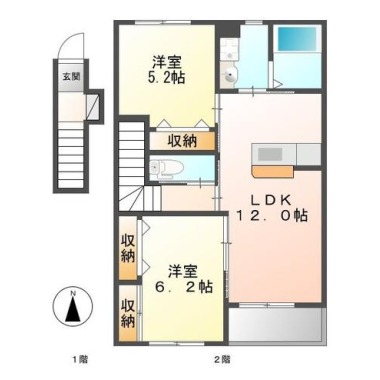 ビニグリーン末広 205の間取り図