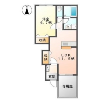カサ・フェンテ 105の間取り図
