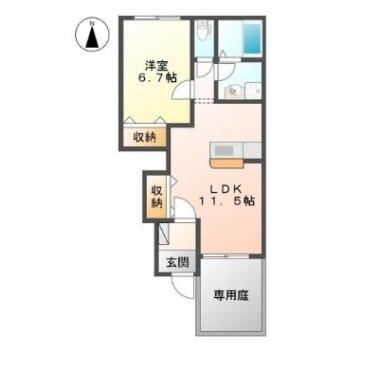 カサ・フェンテ 105の間取り図