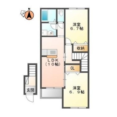 カサ・フェンテ 201の間取り図