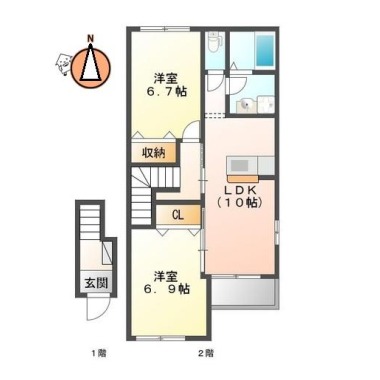 カサ・フェンテ 205の間取り図