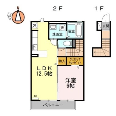 SEEDS WIT 北矢三 202の間取り図