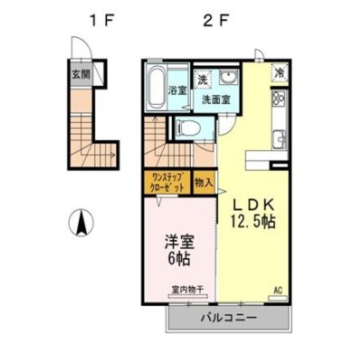 SEEDS WIT 北矢三 206の間取り図