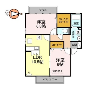 ディアコートK B101の間取り図