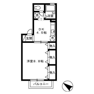 フロラシオン川内 II203の間取り図