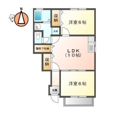 ナトゥラヴィータ壱番館 1-105の間取り図