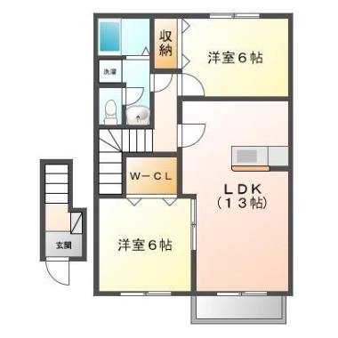 ナトゥラヴィータ壱番館 1-202の間取り図