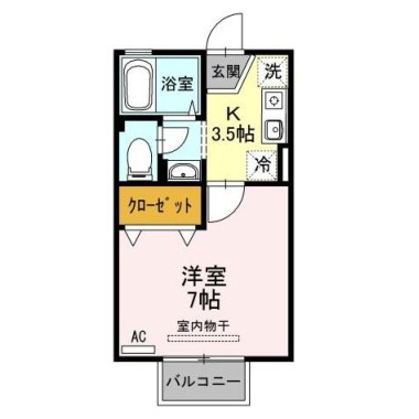 セジュール井川 101の間取り図