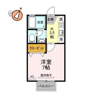 セジュール井川 202の間取り図