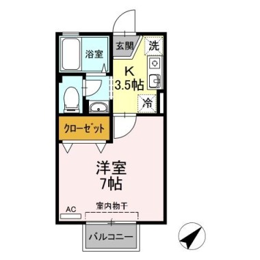 セジュール井川 203の間取り図