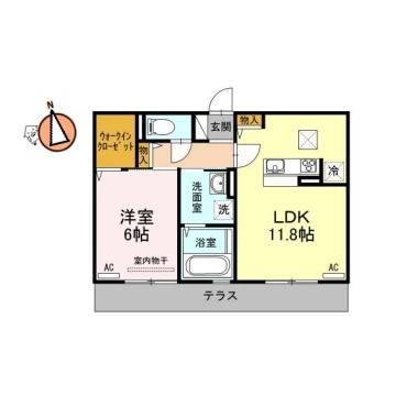 マハナ 102の間取り図