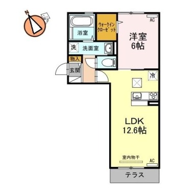 マハナ 105の間取り図