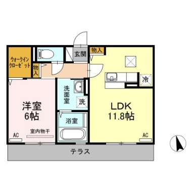 マハナ 106の間取り図