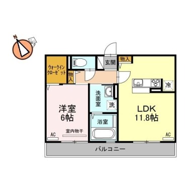 マハナ 206の間取り図