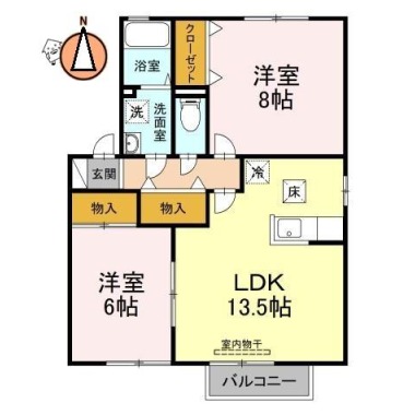 ルミエール B101の間取り図