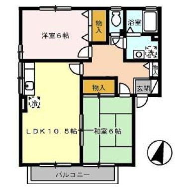 ヴェールメゾンB棟 101の間取り図