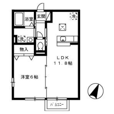 HAPPY 大岡 105の間取り図